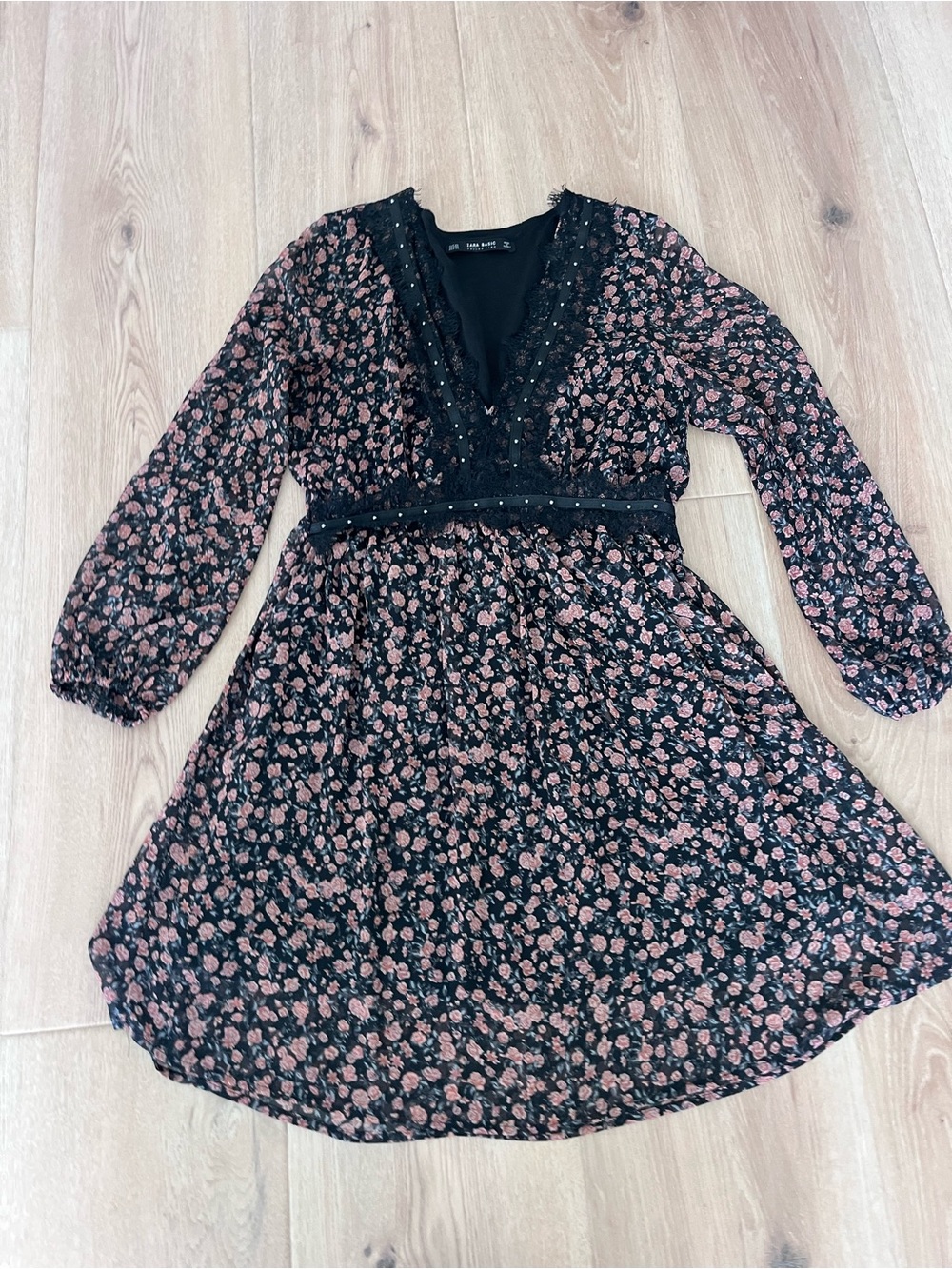 Zara Basic long sleeve mini dress size XS